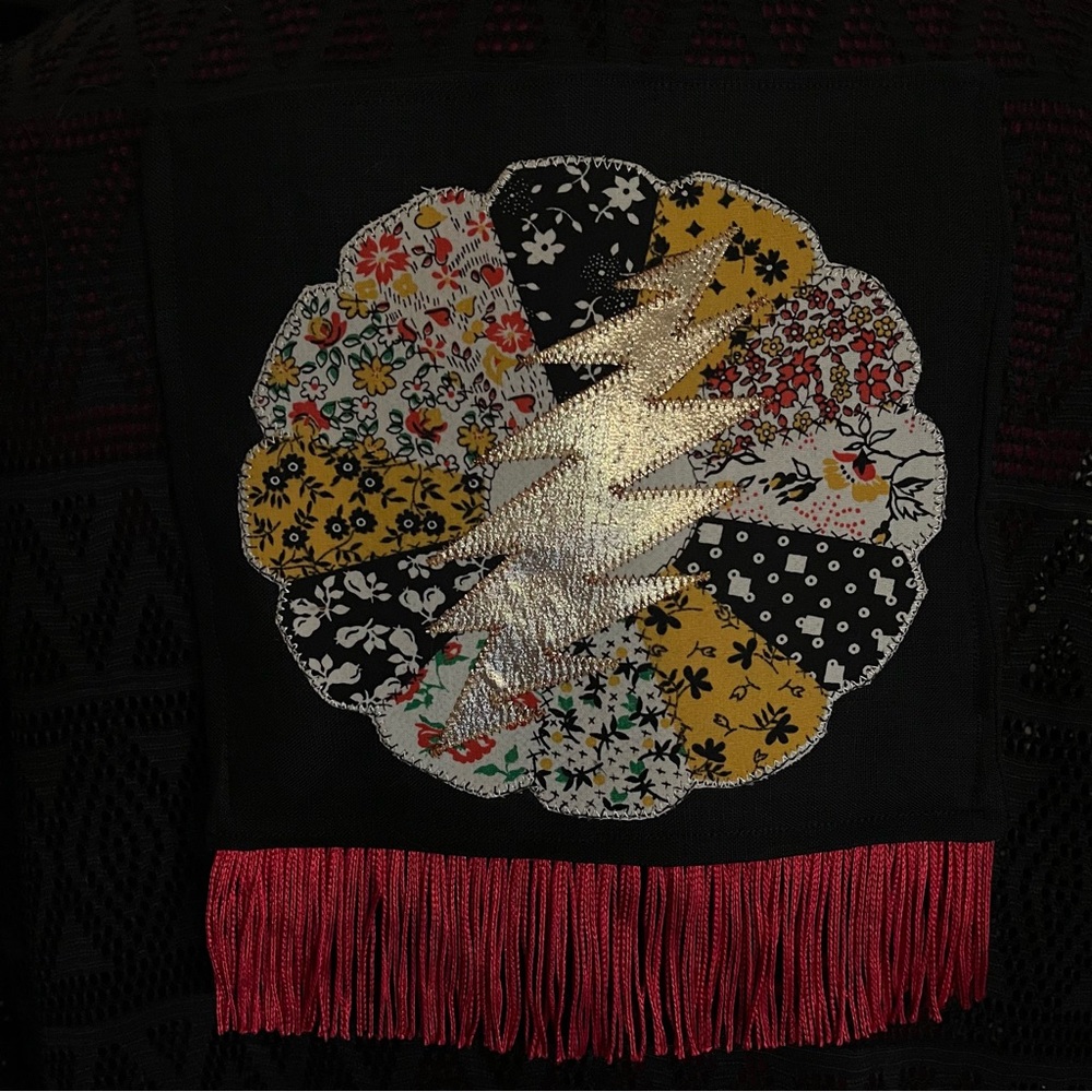 Fringe wrap mandala gold bolt stealie SYF dead company sphere grateful PitS❤️⚡️🖤 - Picture 3 of 10